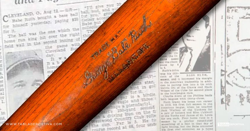 Bate de Babe Ruth rompe record al ser vendido por 1.85 millones de dolares en subasta