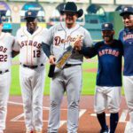 Los Astros de Houston rinden homenaje a Miguel Cabrera en su ultima temporada en MLB