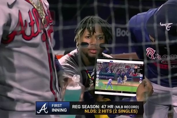 Ronald Acuna Jr. y su controvertido episodio en la Serie Divisional