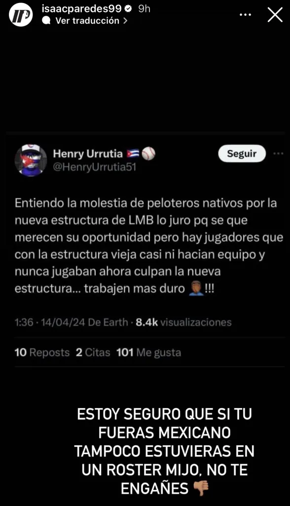 Isaac Paredes Respuesta Urrutia
