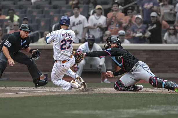 Marlins logran una hazana defensiva con doble play inusual ante los Mets